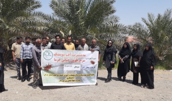 کارگاه آموزشی مدیریت نوین آفت سوسک سرخرطومی حنایی خرما در نخلستان‌های منطقه منوجان