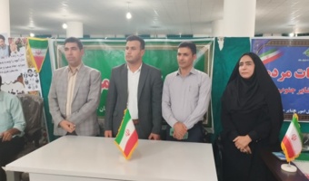 برپایی میز خدمت مرکز تحقیقات و آموزش کشاورزی در نمازجمعه شهر جیرفت