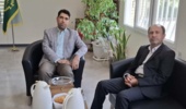 دیدار مدیر برنامه و بودجه سازمان جهاد کشاورزی جنوب کرمان با سرپرست مرکز تحقیقات و آموزش کشاورزی و منابع طبیعی جنوب کرمان