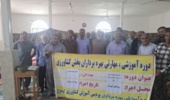 برگزاری دوره آموزشی تغذیه نخلستان‌ها و تأثیر آن بر عارضه خشکیدگی خوشه خرما در روستای گهرک