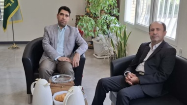 دیدار مدیر برنامه و بودجه سازمان جهاد کشاورزی جنوب کرمان با سرپرست مرکز تحقیقات و آموزش کشاورزی و منابع طبیعی جنوب کرمان